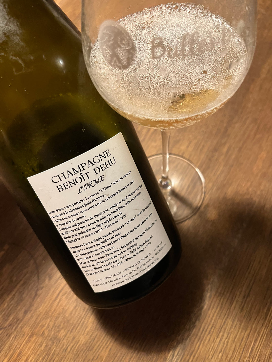 Benoît Déhu Champagne Cuvée L´Orme 2019